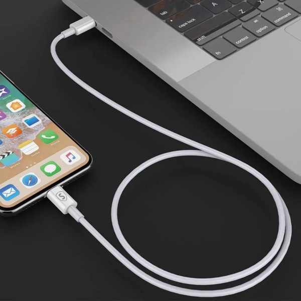 SiGN USB-C till Lightning Kabel 2A, 20W, 2m - Vit