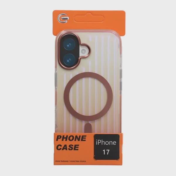 Mobilskal Korrugerad MagSafe för iPhone 17 - Roséguld