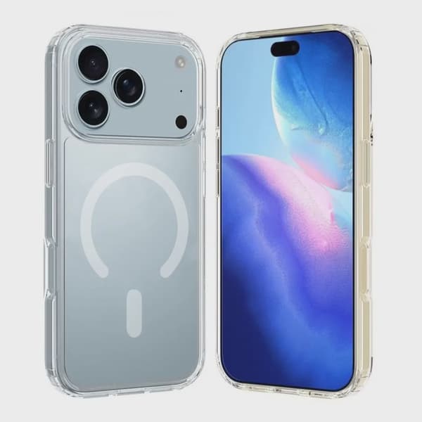 Mobilskal Stöttåligt Magsafe för iPhone 17 Pro - Transparent