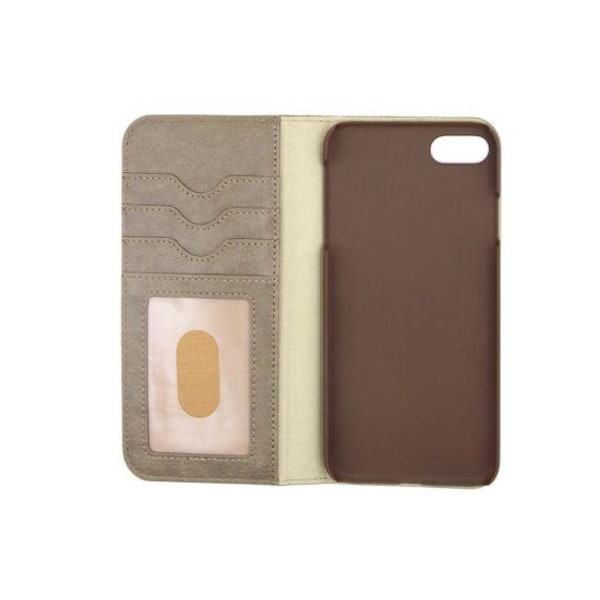 Flip Stand Leather Wallet Card holder Case Grey Brown For iPhone 7/8