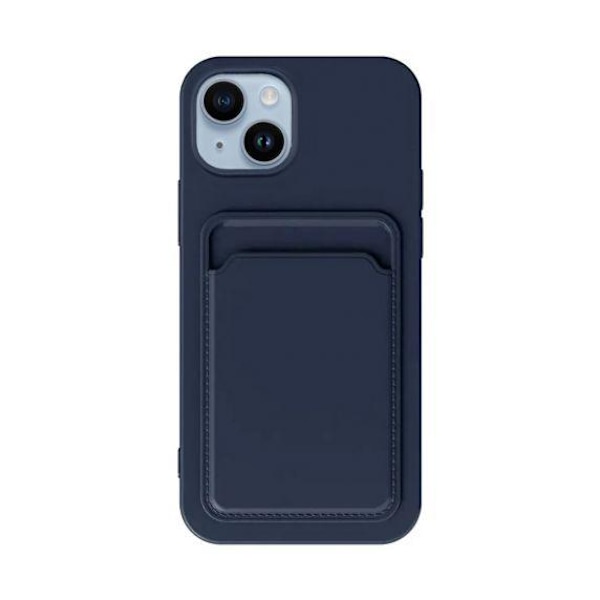 Silicone Case with Card Holder iPhone 14 Plus Blue