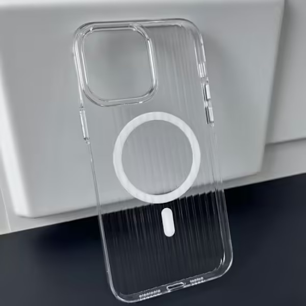 iPhone 15 Pro Max Mobilskal Korrugerad - Transparent