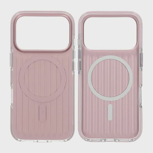 Korrugerat Magsafe-skal för iPhone 17 Pro - Rosa