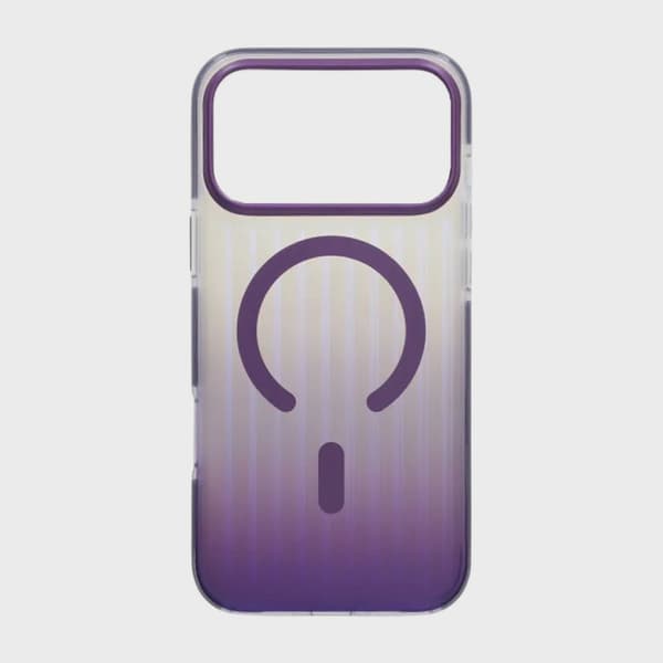 Korrugerat MagSafe-skal för iPhone 17 Pro Max - Gradient Mörklila