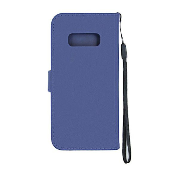 Flip Stand Leather Wallet Case For Samsung Galaxy S10e Blue
