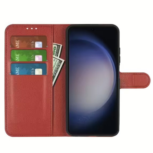 Samsung Galaxy S24 Plus Plånboksfodral med Stativ - Brun