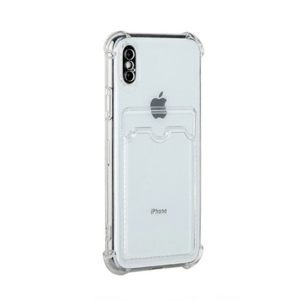 iPhone XS Max TPU Shockproof Protective Wallet Case Transparent