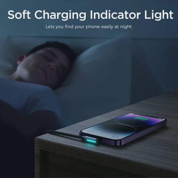 SiGN USB-C till Lightning Kabel 2m, 20W - Svart