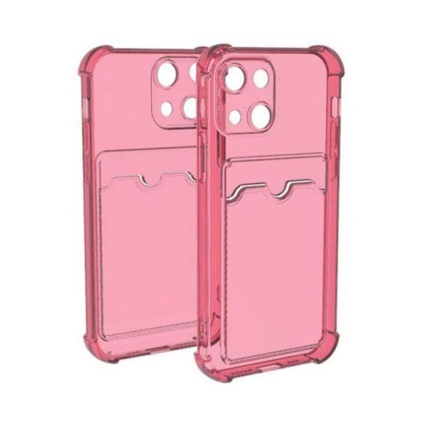 iPhone 13 TPU Shockproof Protective Wallet Case Pink