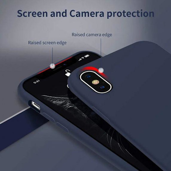 iPhone X/XS Skal - Silikon Blå Rvelon