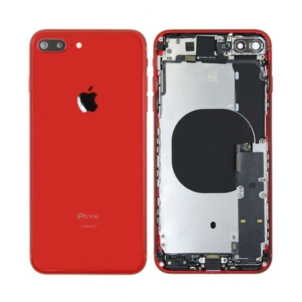 iPhone 8 Plus Baksida Med Komplett Ram - Röd