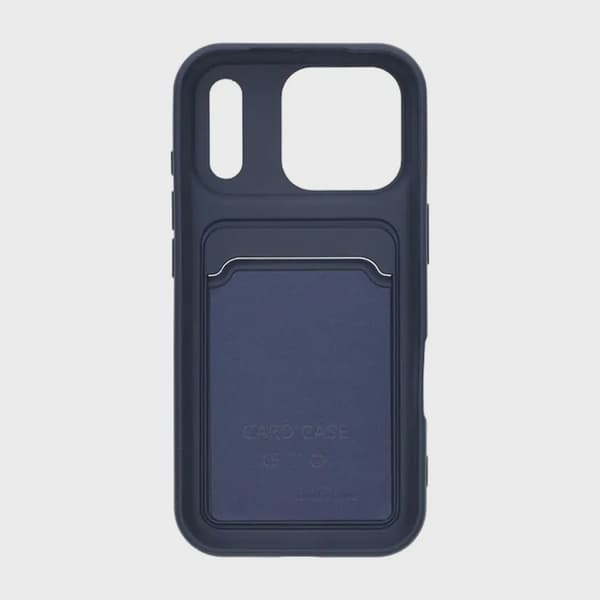 Mobilskal Silikon med Korthållare för iPhone 17 Pro - Blå