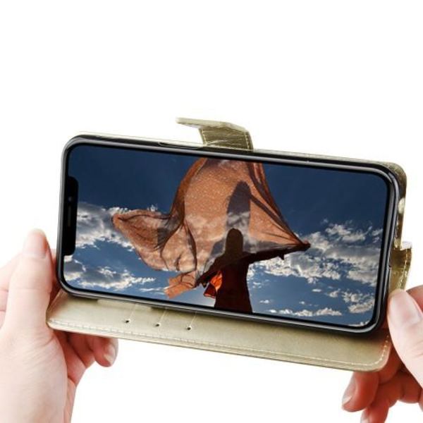 Crazy Horse Plånboksfodral till Samsung Galaxy A50 Färg Guld