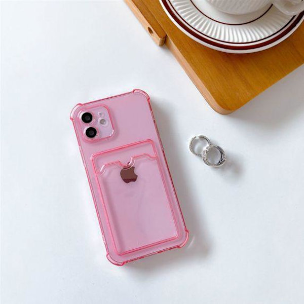 iPhone 11 TPU Shockproof Protective Wallet Case Pink