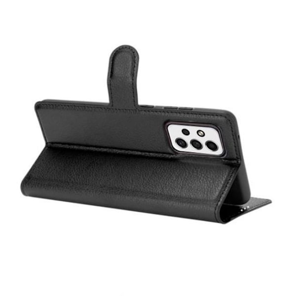Flip Stand Leather Wallet Case For Samsung Galaxy A52s Black