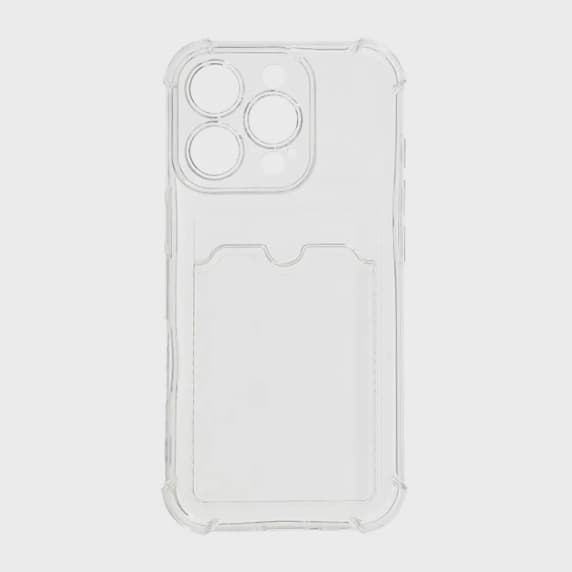 Transparent Mobilskal med Korthållare för iPhone 16 Pro