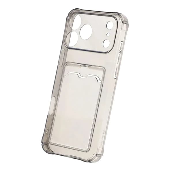 Stöttåligt Mobilskal med Korthållare för iPhone 17 Pro Max - Svart