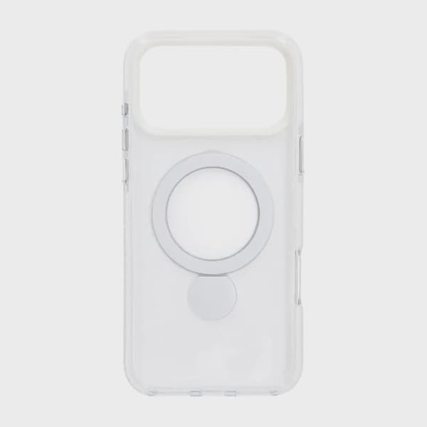 Skal Magsafe till iPhone 17 Pro - Transparent vit med ringstativ