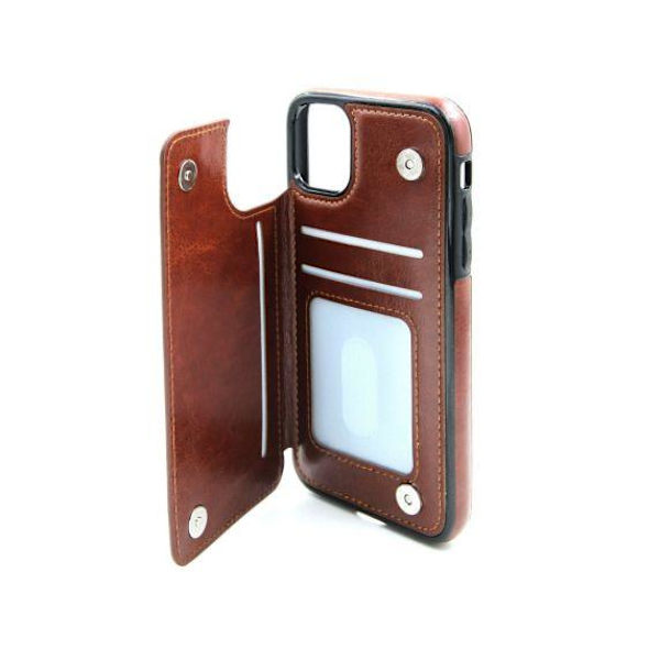 Fitted Leather Case For iPhone 11 Pro Max Brown