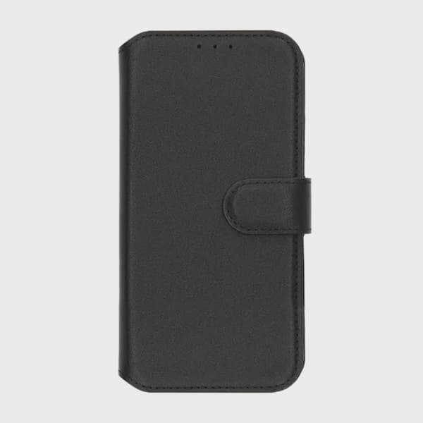Rvelon Plånboksfodral Äkta Läder för iPhone 17 Pro Max - Svart