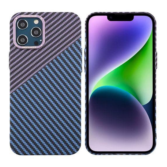 Kolfiber Skal iPhone 12 Pro Max - Lila