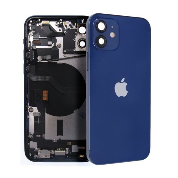 iPhone 12 Baksida/Komplett Ram - Blå