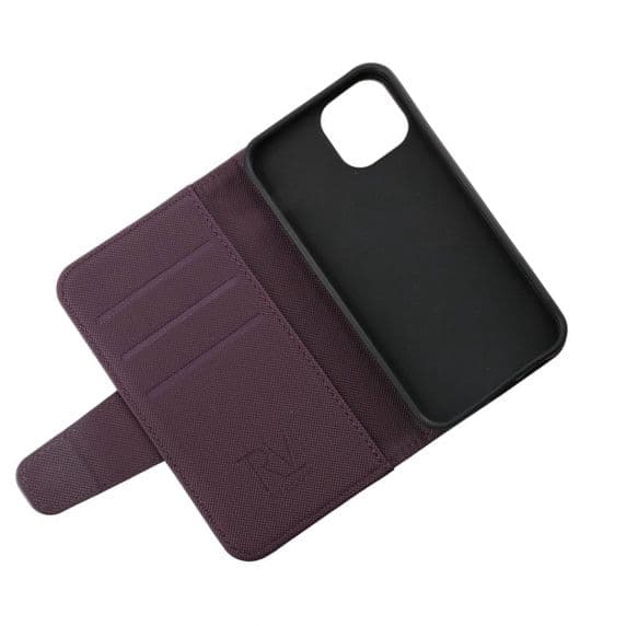 iPhone 13 Mini Plånboksfodral Extra Kortfack Rvelon - Mörklila