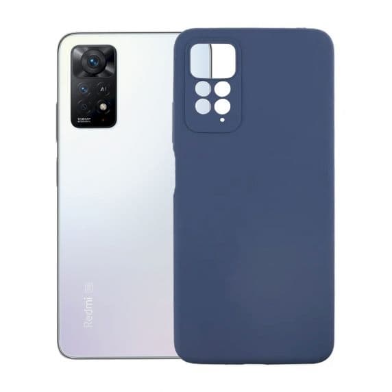 Xiaomi Redmi Note 11 Silikonskal med Kameraskydd - Blå