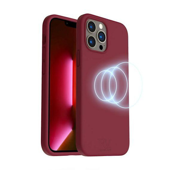 RV Liquid Silicone Case With Magsafe For iPhone 14 Pro Red