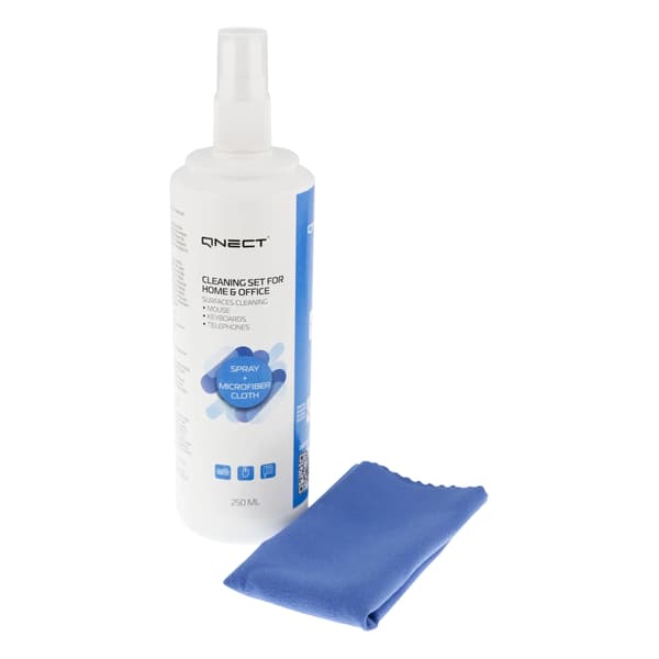 Qnect Cleaning Rengöringssats, 250 ml + mikrofiber