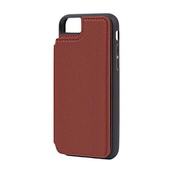 PU Leather Back Flip Kickstand Card Case Brown For iPhone 6/6S/7/8