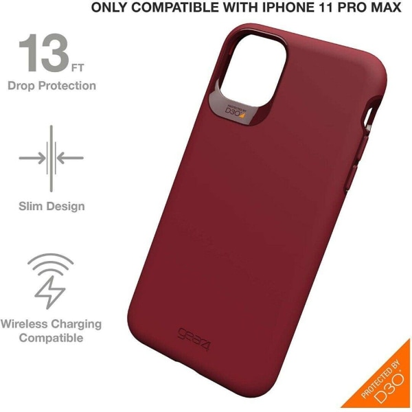 GEAR4 Holborn Burgundy Skal för iPhone 11 Pro Max, D3O Impact Pr