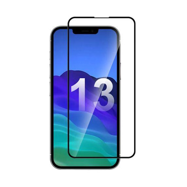 Skärmskydd iPhone 13 Pro Max - 3D Härdat Glas Svart