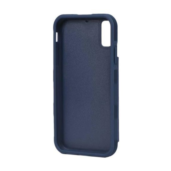 iPhone XR PU Leather Back Flip Wallet Case Blue