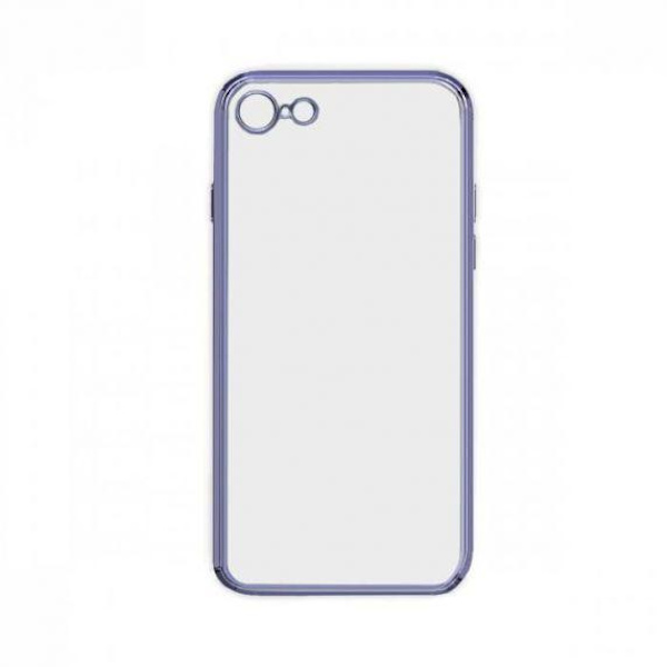 Apple iPhone 7/8 Luxury Classic Square Frame Protection Case Purple With Soft Thin Transparent Camera Protector High Quality