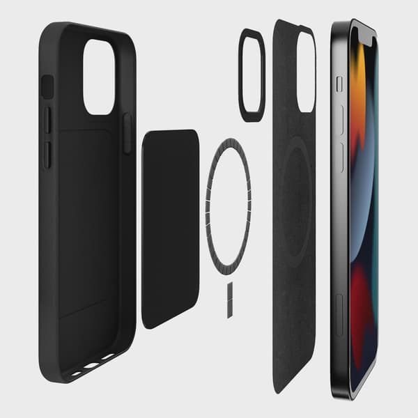 iPhone 13 Pro SKYMAG Cover Leather Look, Black