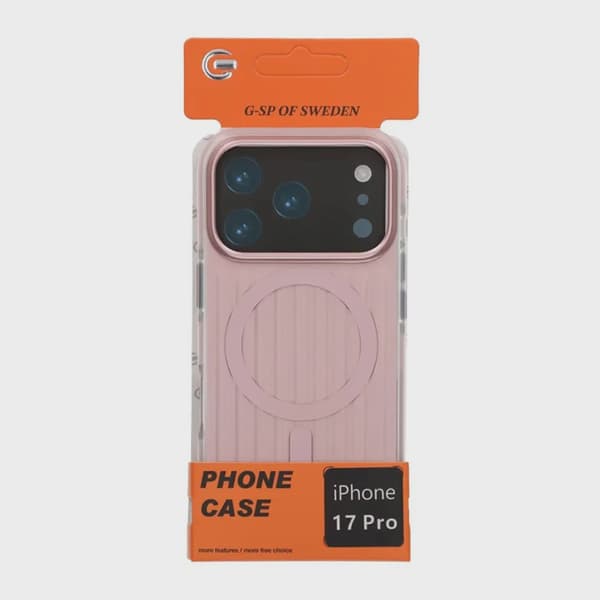 Korrugerat Magsafe-skal för iPhone 17 Pro - Rosa