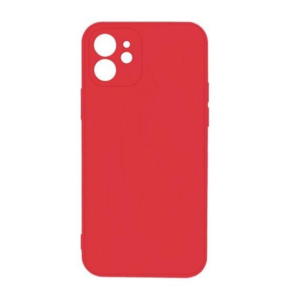 Apple iPhone 12 Mini Soft Silicone Case Camellia Red with Camera