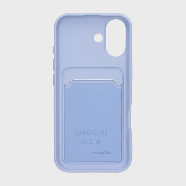 Mobilskal Silikon med Korthållare för iPhone 17 - Lila