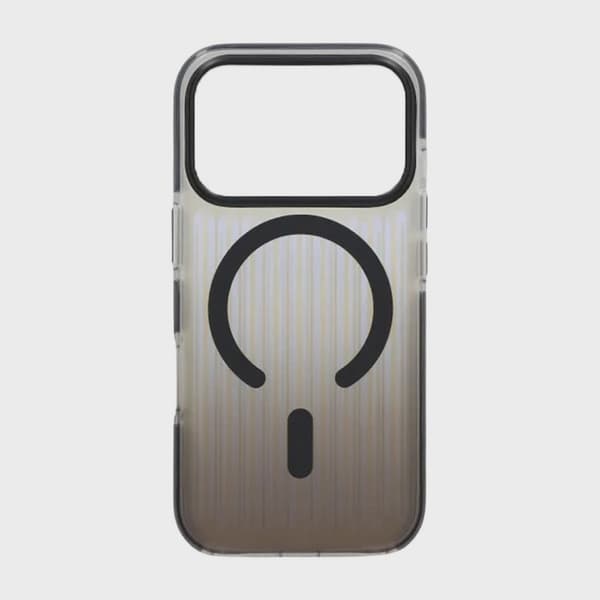 Korrugerat MagSafe-skal för iPhone 17 Pro Max - Gradient Svart