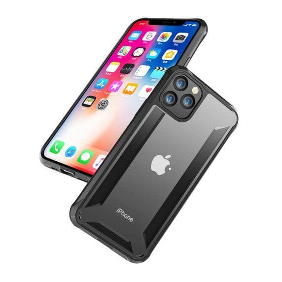 TPU Edge Transparent Frosted Shockproof Case For iPhone 11 Pro Max Black