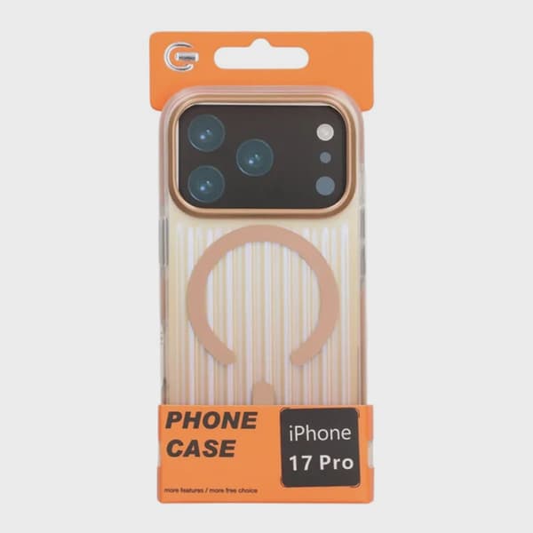 Korrugerat MagSafe-skal för iPhone 17 Pro - Gradient Guld