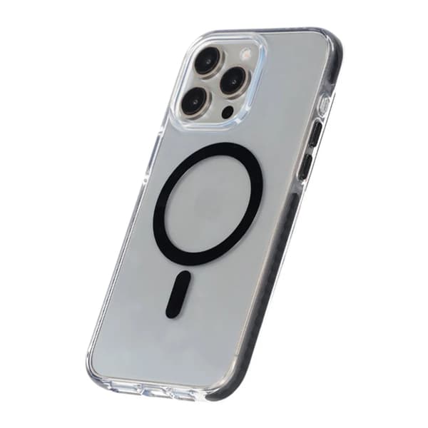 iPhone 15 Pro Max Mobilskal Magnet Dubbelskydd - Svart