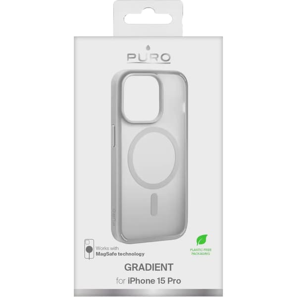 iPhone 15 Pro cover GRADIENT, silver