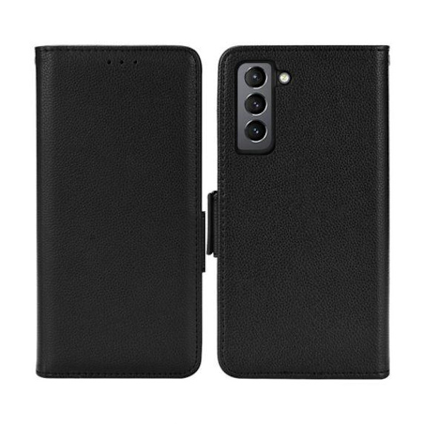 Flip Stand Leather Wallet Case For Samsung Galaxy S22 Plus 5G Bl
