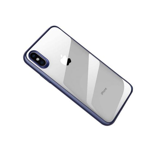 iPhone XS Max Transparent Shockproof With TPU Edge Case Blue