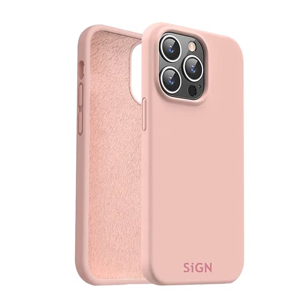 SiGN Liquid Silicone Case för iPhone 14 Pro Max - Sand Rosa