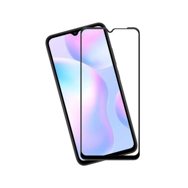 Skärmskydd Xiaomi Redmi 9A - 3D Härdat Glas Svart