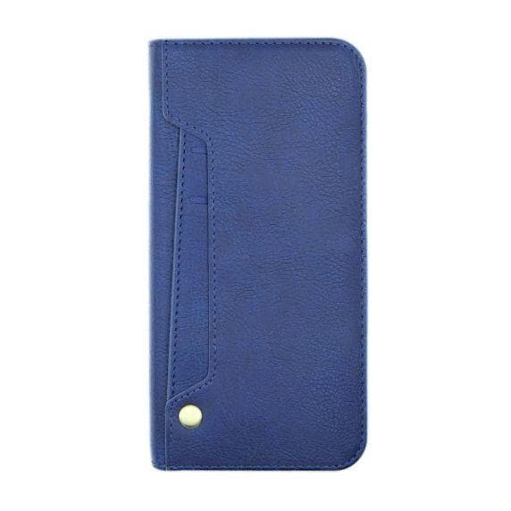 Flip Stand Leather Wallet Card holder Case Blue For iPhone XS Max