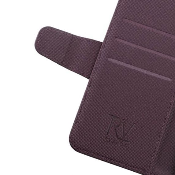 iPhone 12/12 Pro Plånboksfodral Extra Kortfack Rvelon - Mörklila